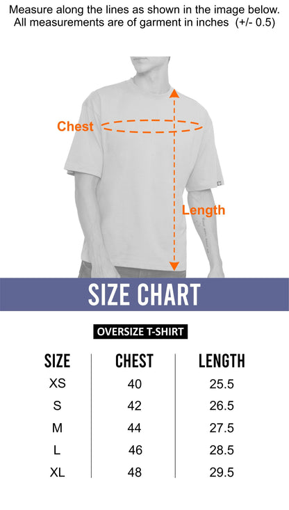 Peace Men Oversized Printed T-Shirt